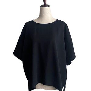 Vince black short sleeve boxy top